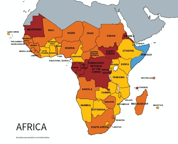 Map Africa 600 1