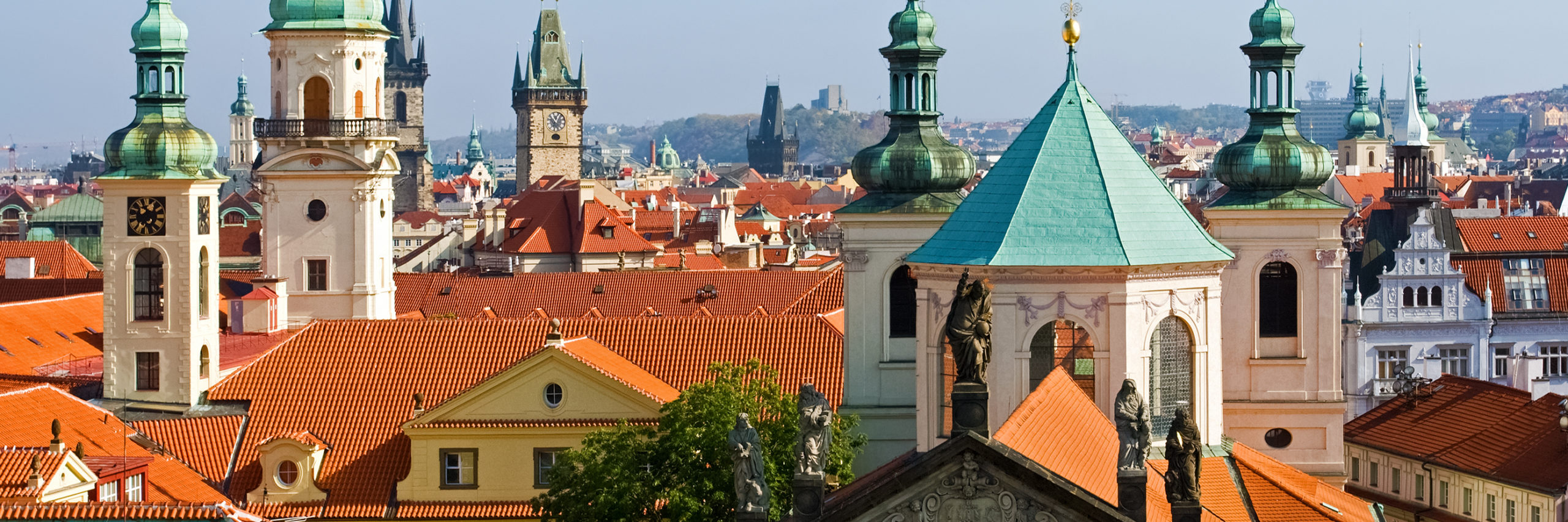 Rooftops of old Prague from high view point - Image