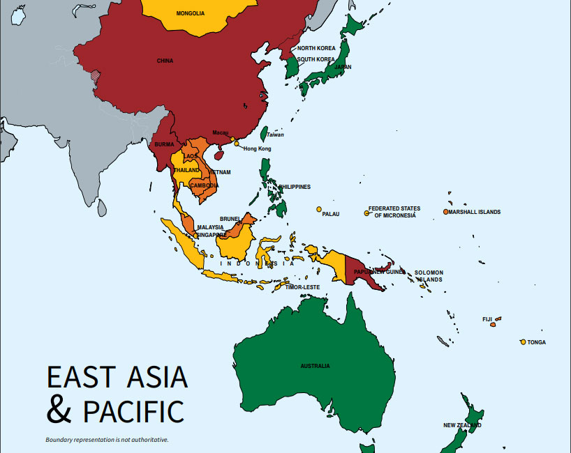 East Asia Pacific Map