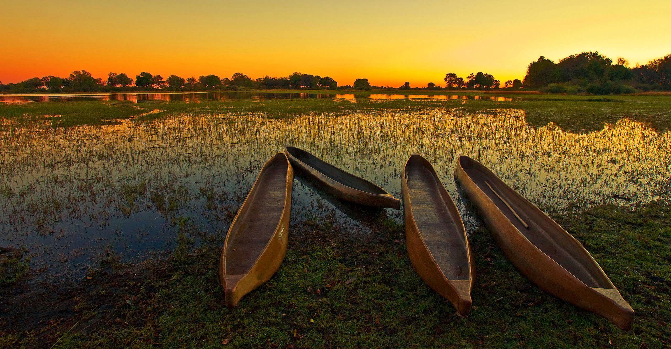 Sunrise,Over,The,Okavango,Delta,,Botswana