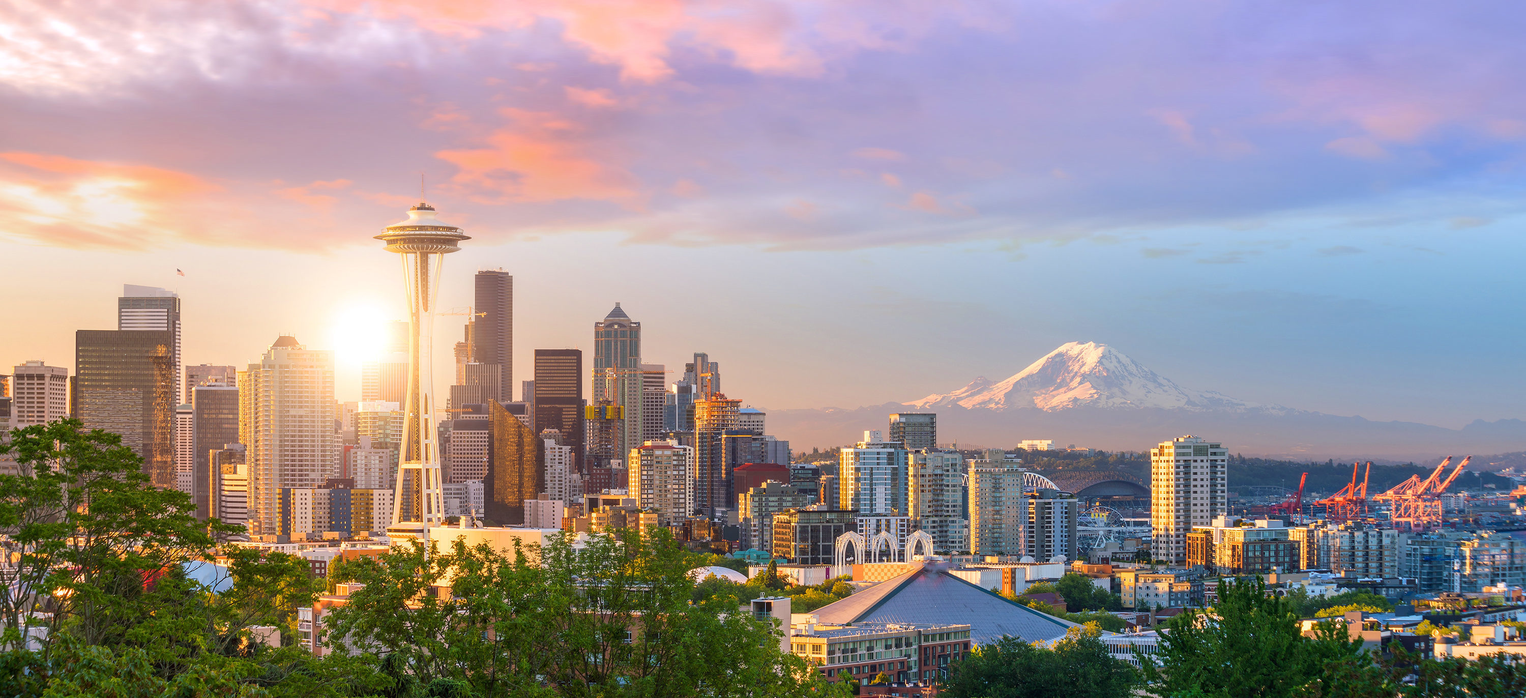 View of downtown Seattle skyline in Seattle Washington, USA - Image
