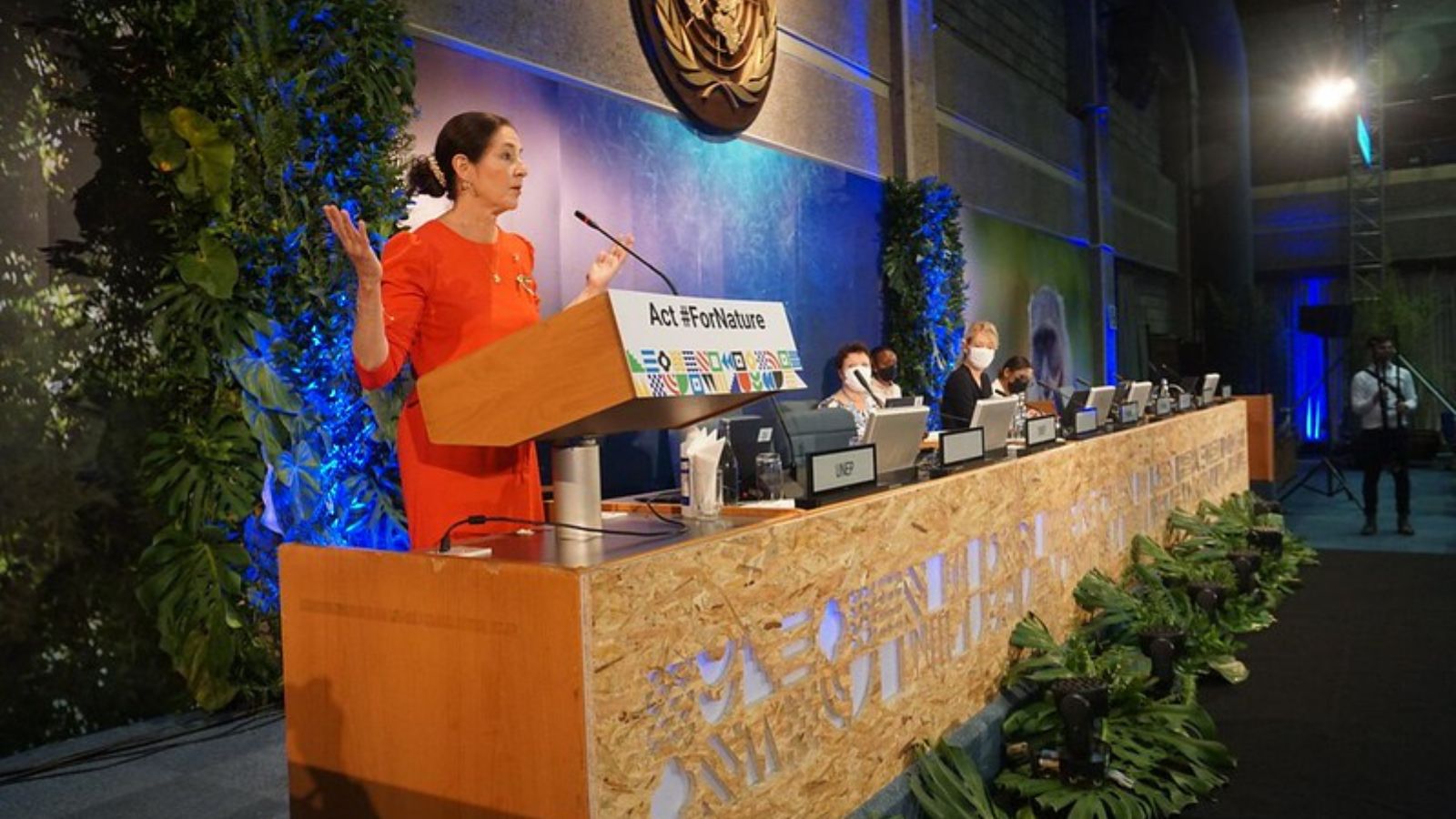 Assistant Secretary Medina delivers remarks at UNEA-5.2 in Nairobi, Kenya, on March 1, 2022. [State Department photo/ Public Domain]