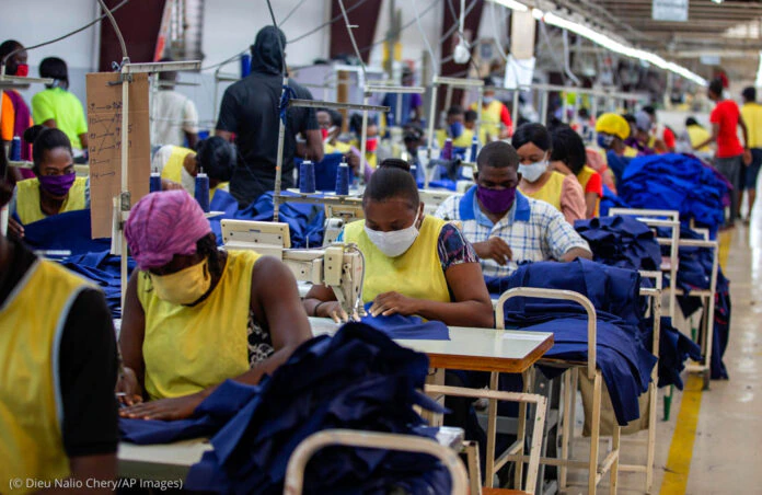 textile workers in Haiti