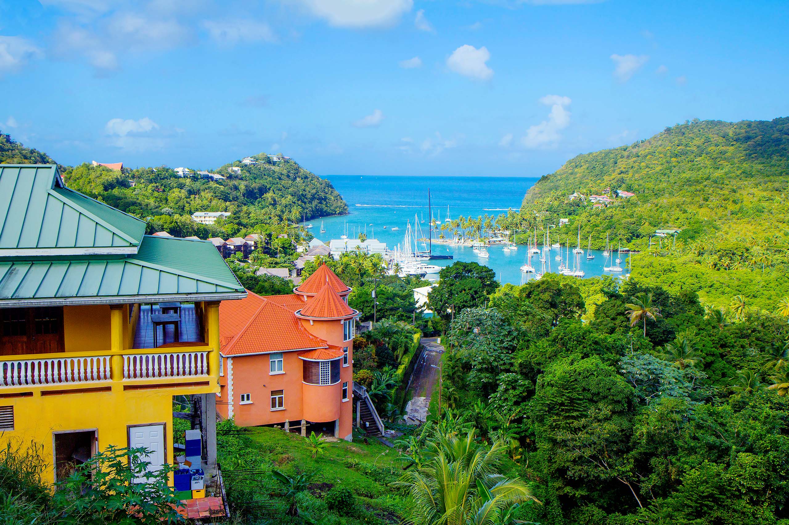 The Caribbean. The Island Of St Lucia. St. Lucia is considered the most beautiful island in the Caribbean sea. On the island the best beaches in the Caribbean.