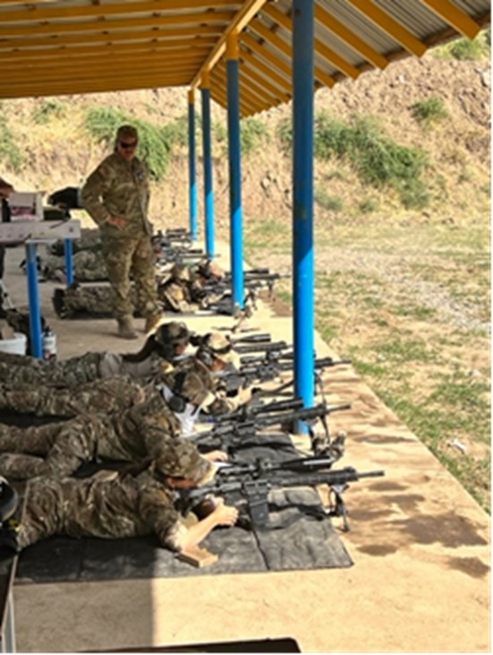 Picture from 2022 DSS Instagram Female Police Officers on Rifle range Tajikistain