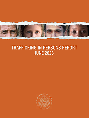 Cover for the 2023 Trafficking in Persons report