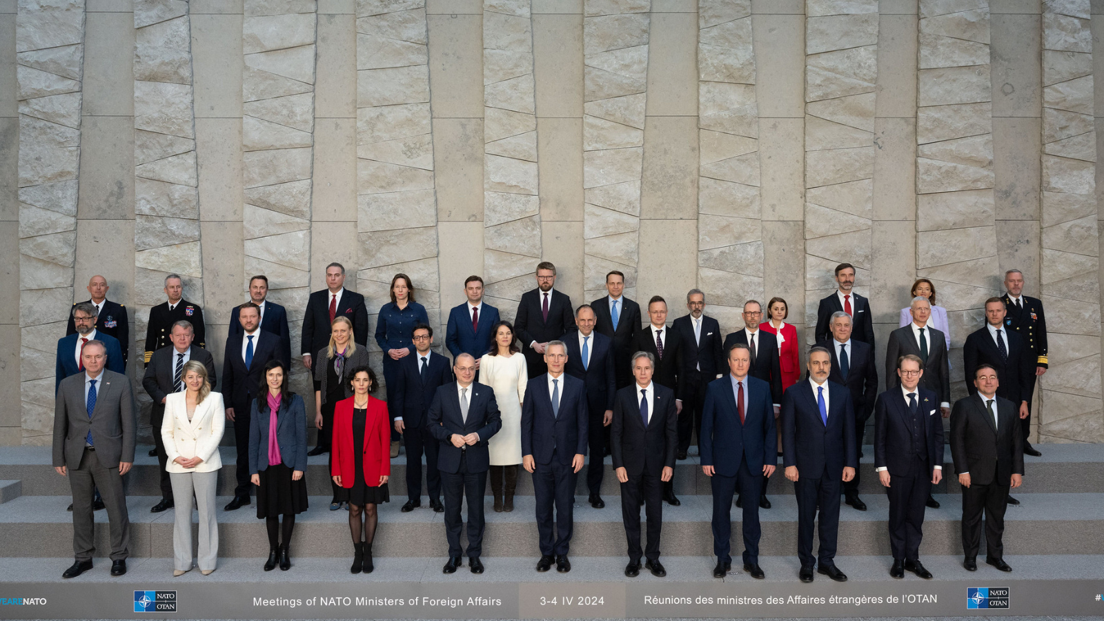 Secretary Antony J. Blinken participates in a NATO Foreign Ministers Family Photo in Brussels, Belgium, April 3, 2024. (Official State Department photo by Chuck Kennedy)