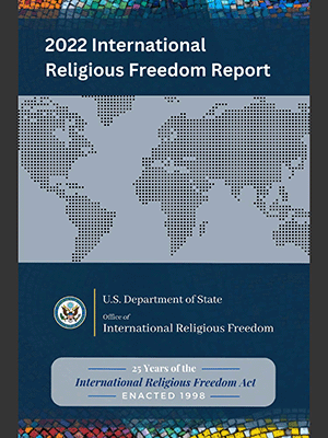Cover for the 2022 International Religious Freedom report